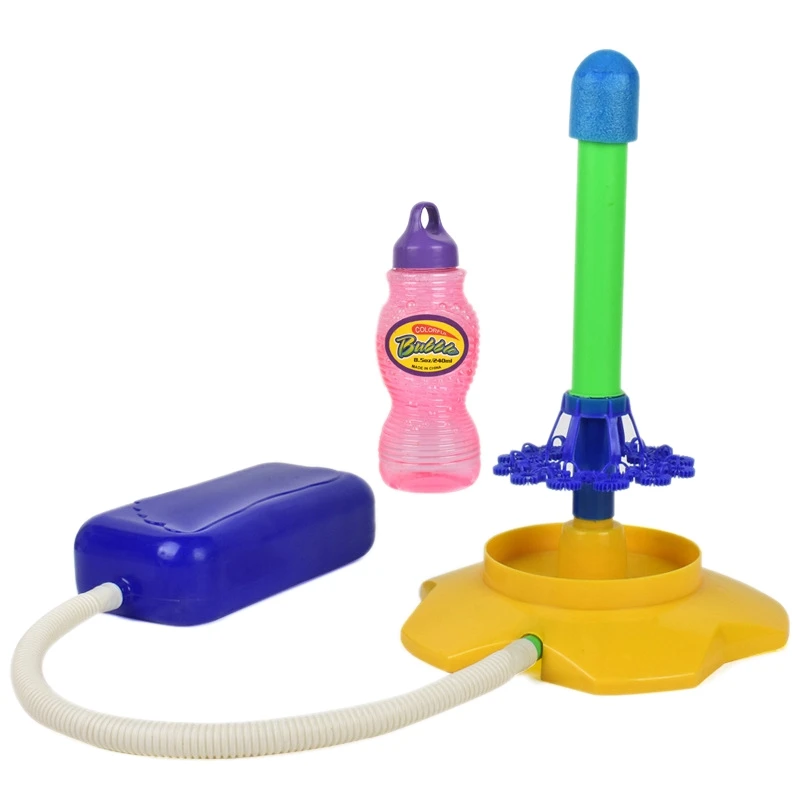 

Summer Children Bubble Machine Foot Pedal Press Rocket Bubble Toy Bubble Outdoor Toy Outdoor Sports Game Tool Kids Gift