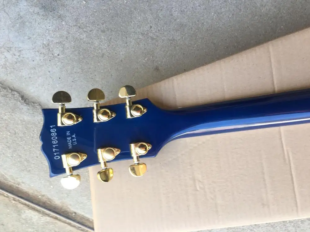 

Free shipping Chinese Guitar Factory Custom Shop new Blue Burst Ripple Electric Guitar in stock 915