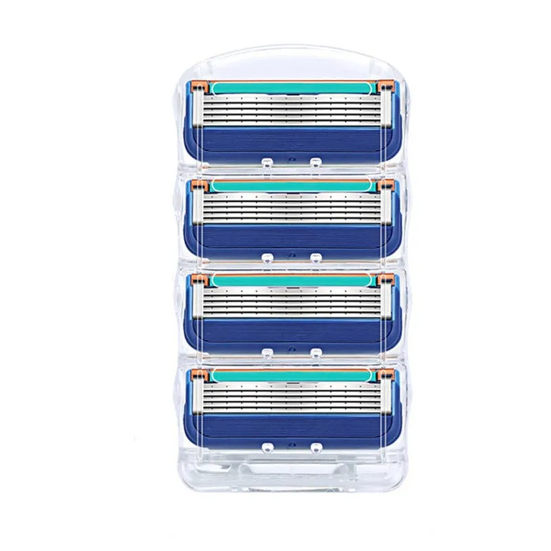 

4pcs/lot Excellent Shaving 5 Layers Razor Blades Compatible for Gillette Fusion For Men Face Care or Mache 3