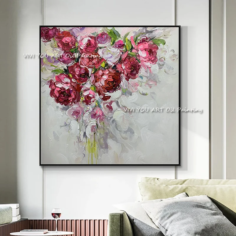 Лидер продаж палитра ручной работы фотообои на холсте картины с крупными