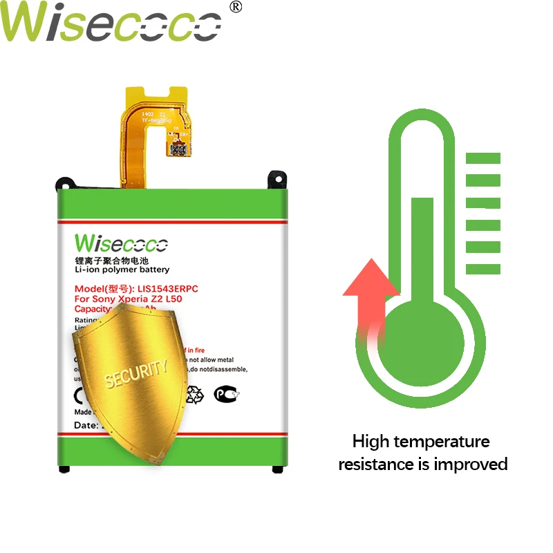 Wisecoco 4550 мАч LIS1543ERPC батарея для SONY Xperia Z2 L50w L50U L50T SiriusSO 03 D6503 D6502 мобильный телефон с