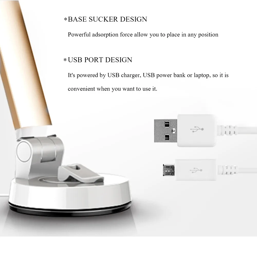 Складная присоска светодиодный настольная лампа Защита глаз Чтение Настольная 3