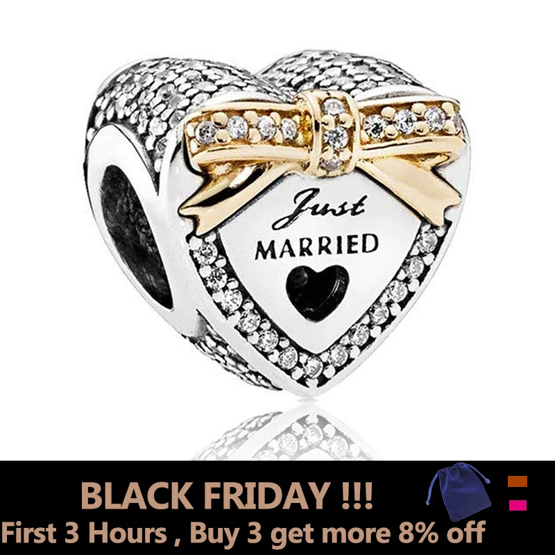 Бусины из серебра 925 пробы с золотым покрытием для браслета Pandora|Бусины| |