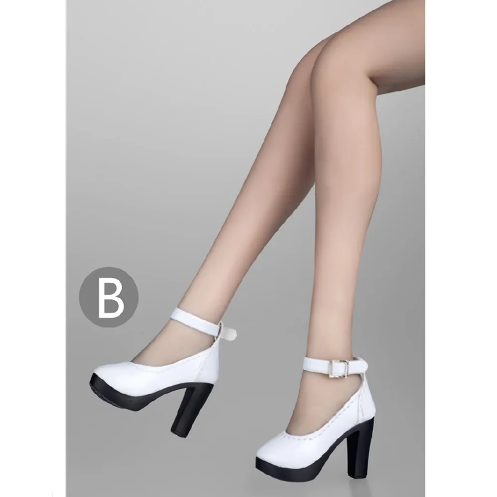 1:6 масштаб Женская модная обувь на высоком каблуке резиновая модель игрушки