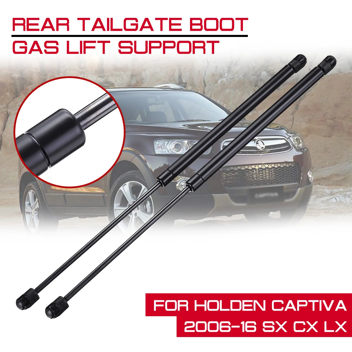 

Hydraulic Rod Strut Spring Bars Shock Bracket Carbon Steel Rear Trunk Support For Holden Captiva 2006 to 2016 SX CX LX