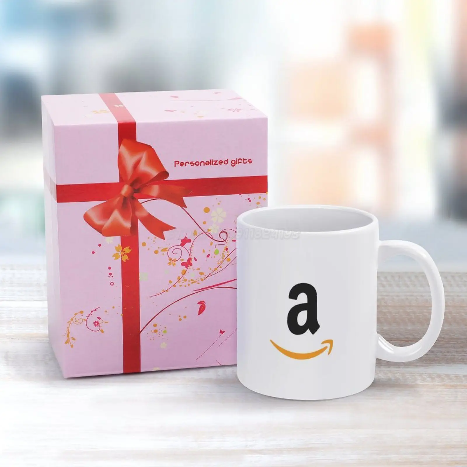 Белая кружка Amazon0 винтажная новинка унисекс размера логотип Fba символ логотипа