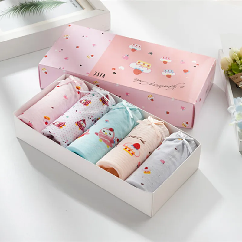 5 шт./Лот хлопковые трусы для девочек подростков|Трусики| |