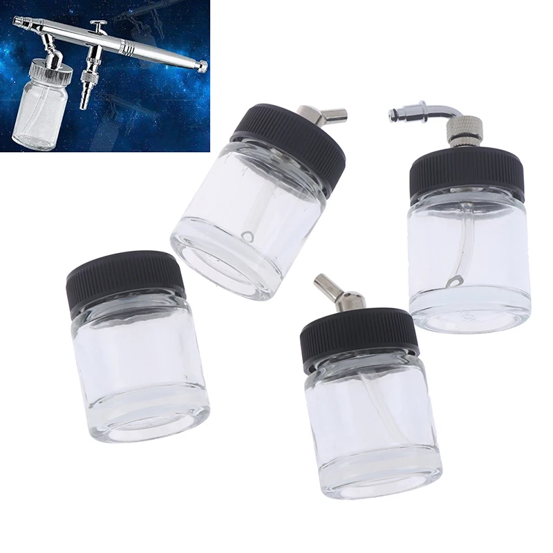 Стеклянная емкость для аэрографа стандартная всасывающая крышка с насосом