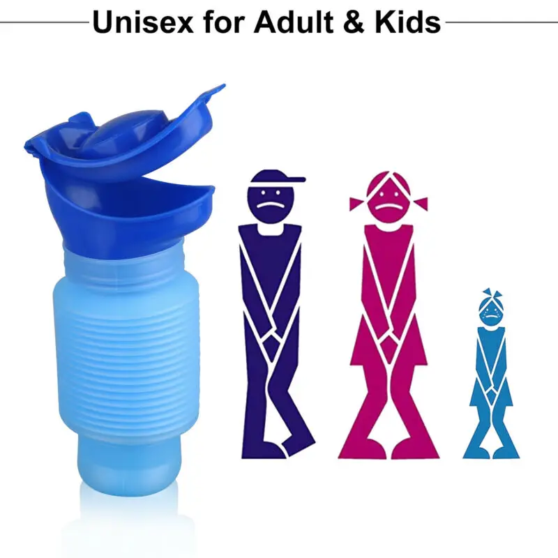 

750ML Pocket Toilet Shrinkable Urinal Shrinkable Mobile Blue Accessories