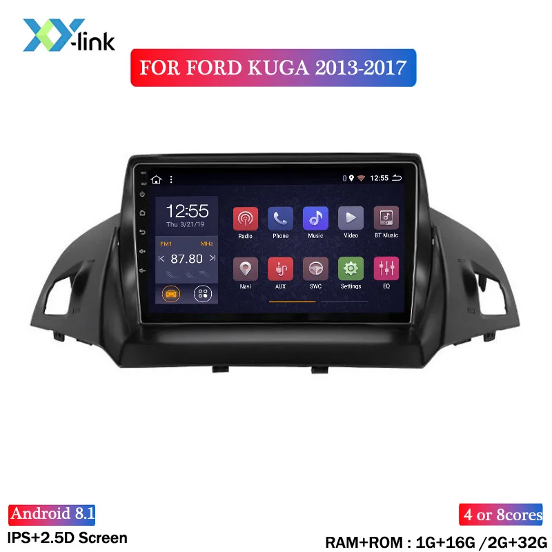 9 дюймов 2.5D Android 8 1 автомобиля DVD GPS плеер для Ford Kuga 2013 2017 Автомобиль Радио Стерео