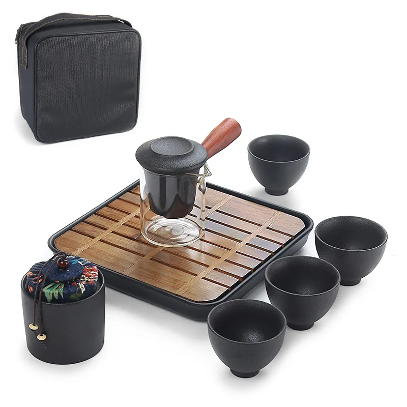 Новинка 2018 стильный портативный дорожный чайный сервиз Кунг фу с красным чаем и