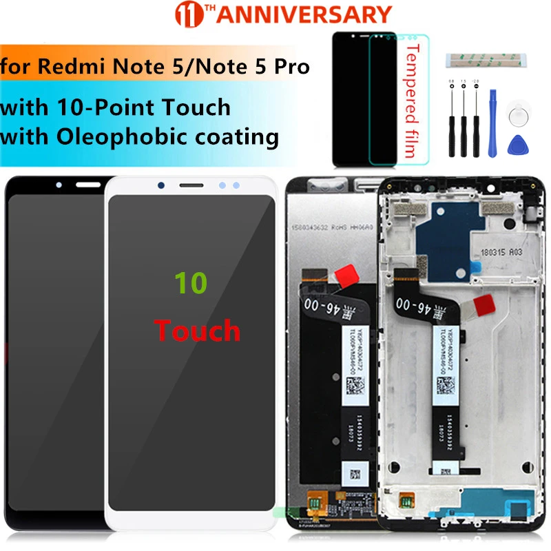 Pantalla lcd para Xiaomi Redmi Note 5 pro, montaje de digitalizador con Marco, piezas de repuesto-0