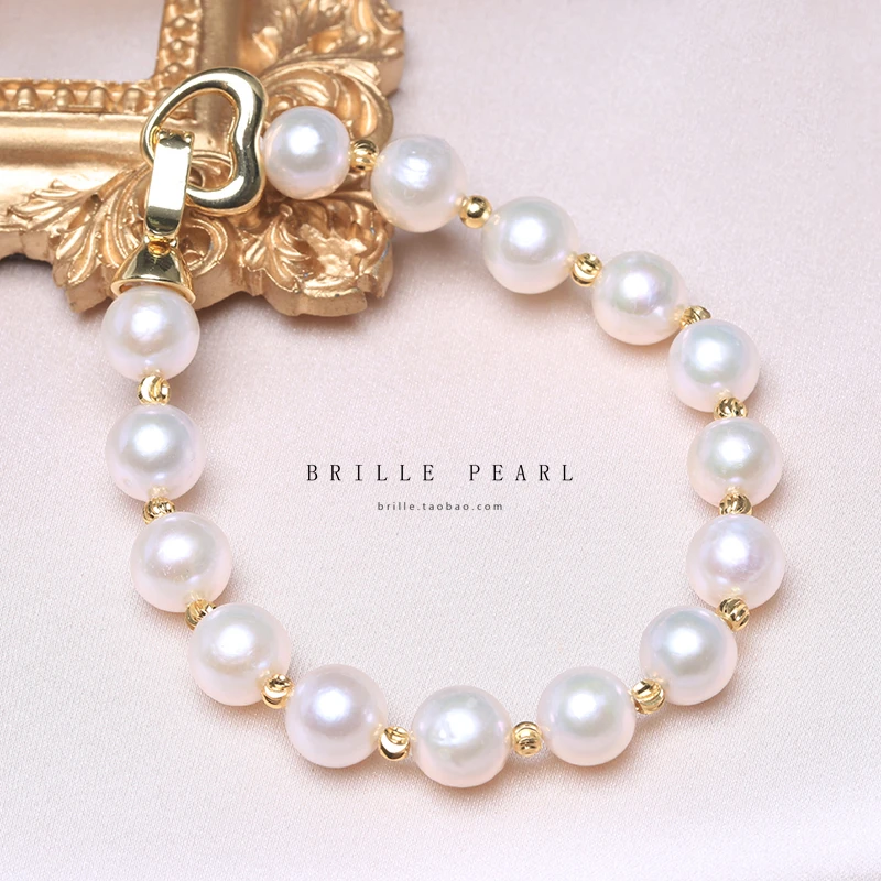 Колье с жемчугом и натуральным в форме сердца|Гибкие жесткие браслеты| |