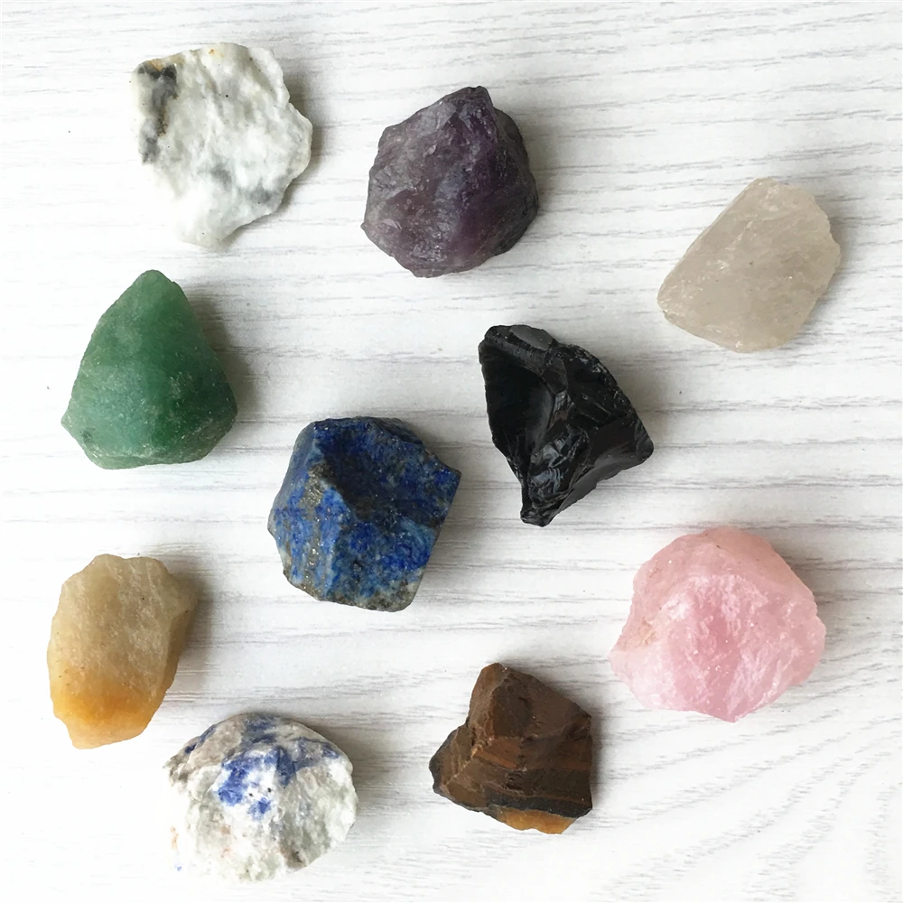 Горячие 10 шт с натуральными драгоценными камнями и минералами рейки Исцеляющие