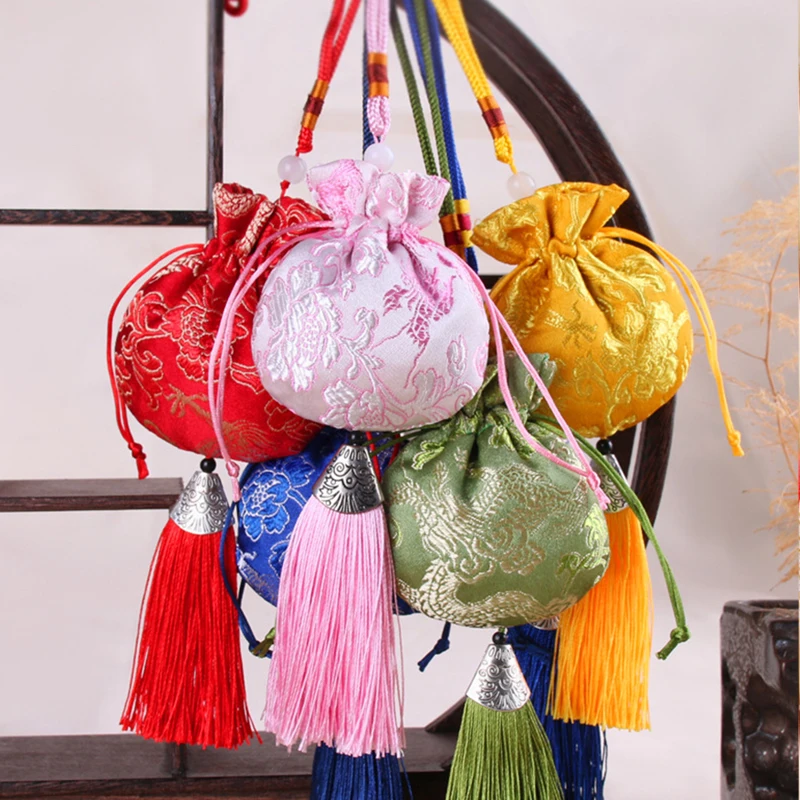 

Ретро саше с классическим узором в виде дракона, старинное украшение, мешочек для специй, сережек, ювелирных изделий для женщин, подарок на день Святого Валентина, мешочки для хранения