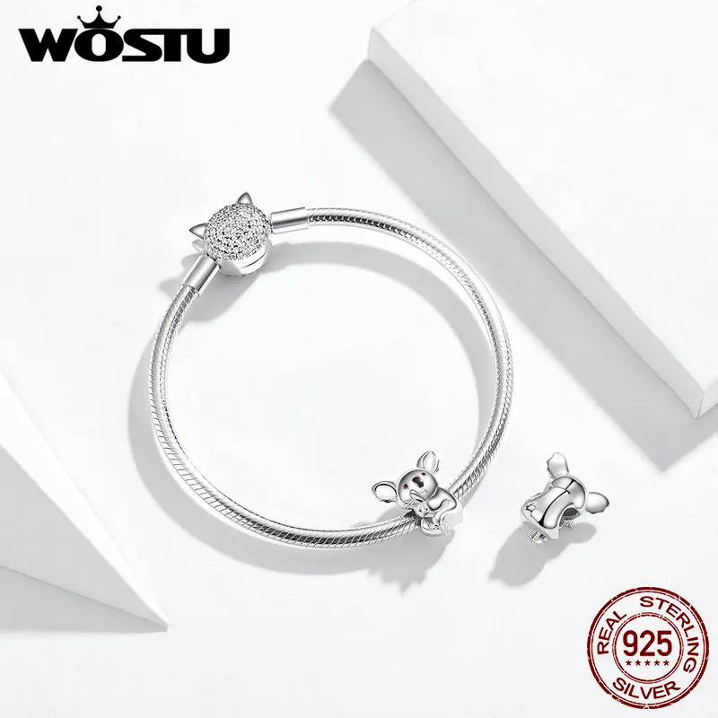 WOSTU подвеска в виде животного из стерлингового серебра 925 пробы с изображением