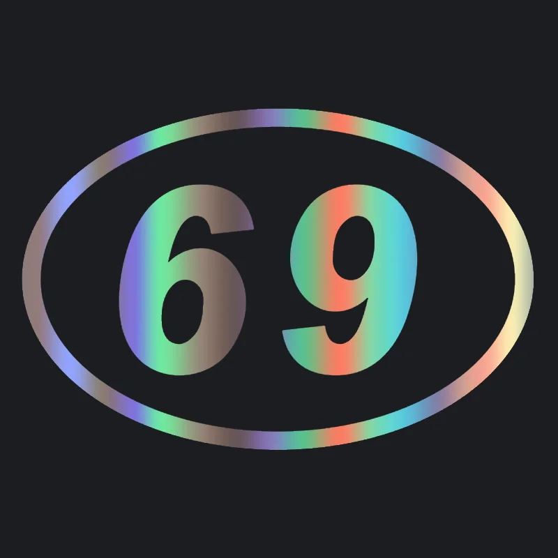 

Dawasaru Funny Car Sticker Racing Number 69 PVC Decal Waterproof Car Sticker Car Bumper Car Window Sticker Decoration,15cm*10cm
