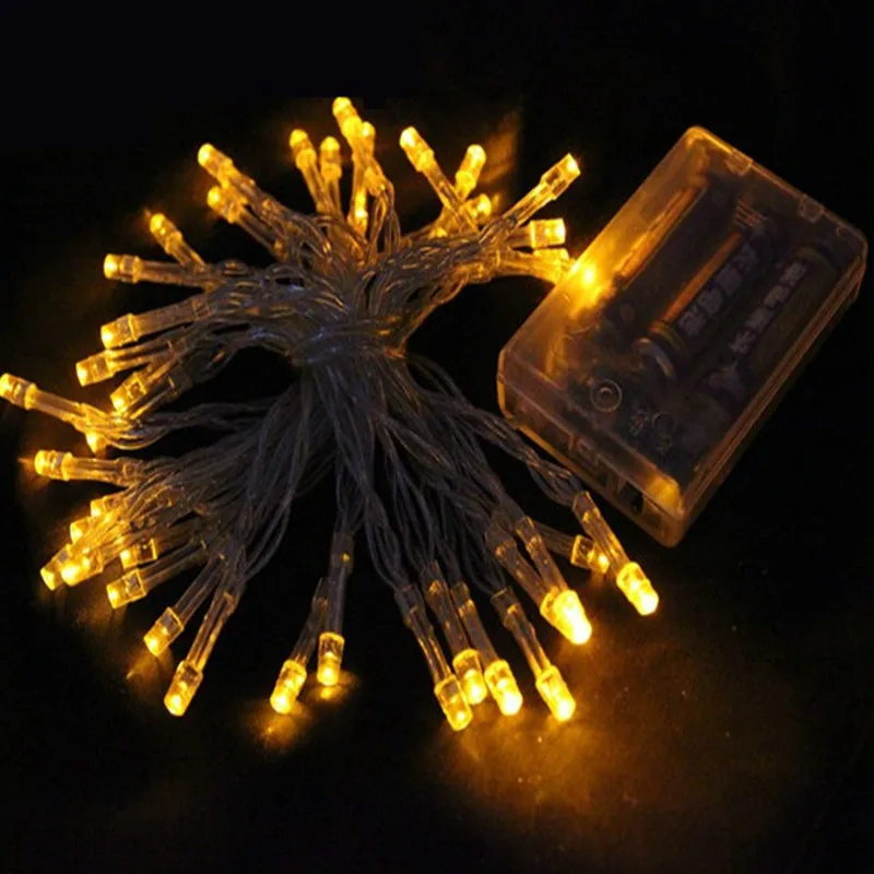 Мини гирлянда 4 м на батарейках 40 светодиодов 9 цветов|string light switch|string lights outsidelight bulb