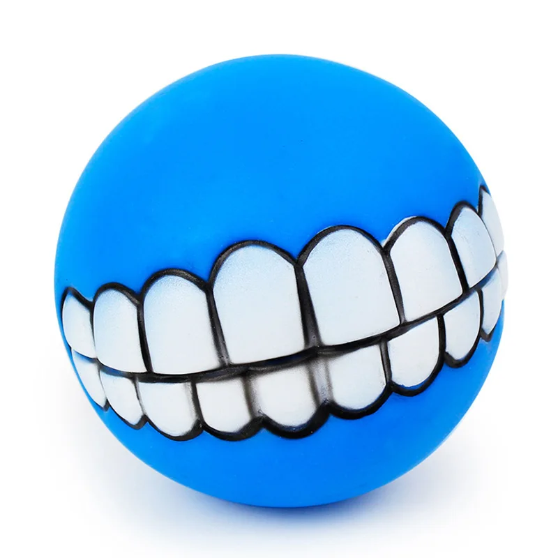 Товар для животных Смешные зубы резиновая игрушка мяч собаки пищащие
