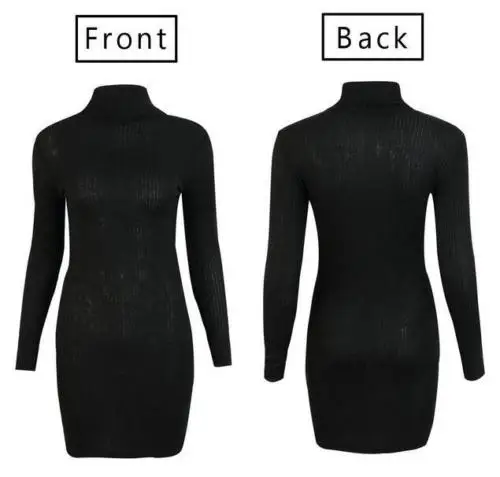 Женское тонкое трикотажное платье свитер средней длины вечерние облегающие