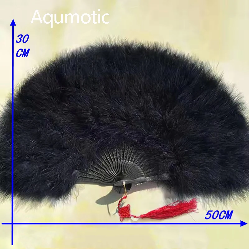 Aqumotic, синие перья, вентиляторы, белый, розовый, красный, черный, декоративный вентилятор, 1 шт., утолщенное Натуральное перо, винтажное перьевое, ручная работа