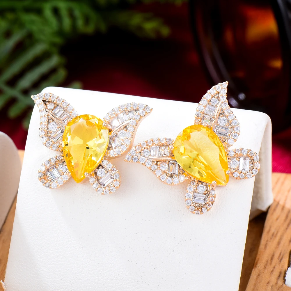 Женские серьги-гвоздики Siscathy, серьги с кристаллами и бабочками, ювелирные украшения для вечеринок