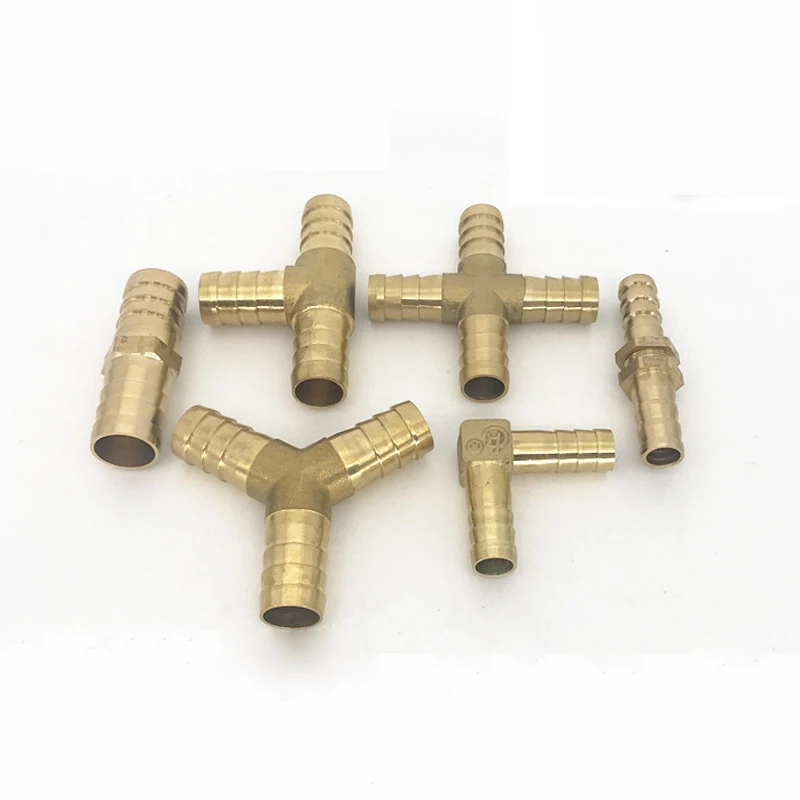 

Pipe fittings brass barbed pipe connection 6mm 8mm 14mm 16mm 19mm hose copper tower pipe cross connection pipe