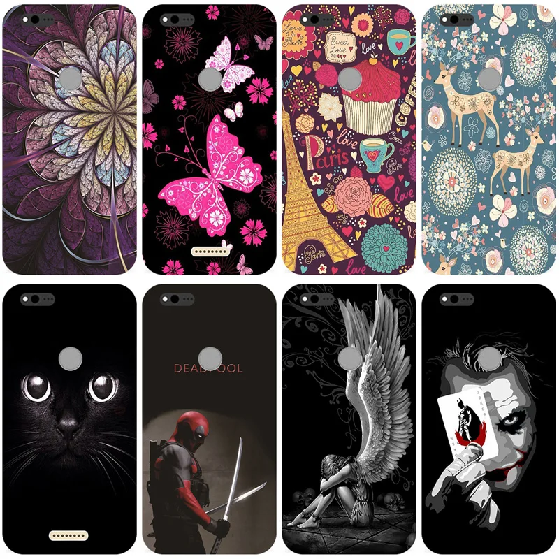 Силиконовый Печатный чехол для телефона Google Pixel 5 0 Чехлы мягкие из кожи TPU на