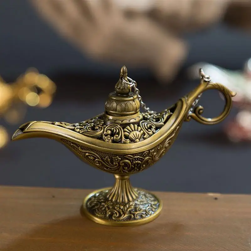 Бронзовые лампы волшебный джинн украшения курильники резные полые