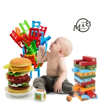18pcs stack chair set balancing building blocks game children early educational toys family party interactive fun toy kid gift