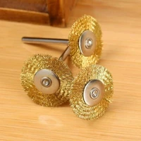 15pcs 25mm brass wire wheel brushes wire brushes set for accessories rotary tools polish clean