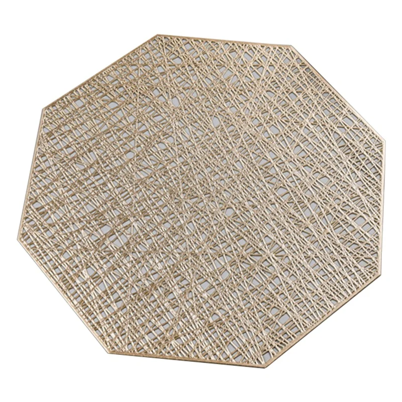 6 шт. ПВХ салфетки Восьмиугольные полые Водонепроницаемый Нескользящие Коврики