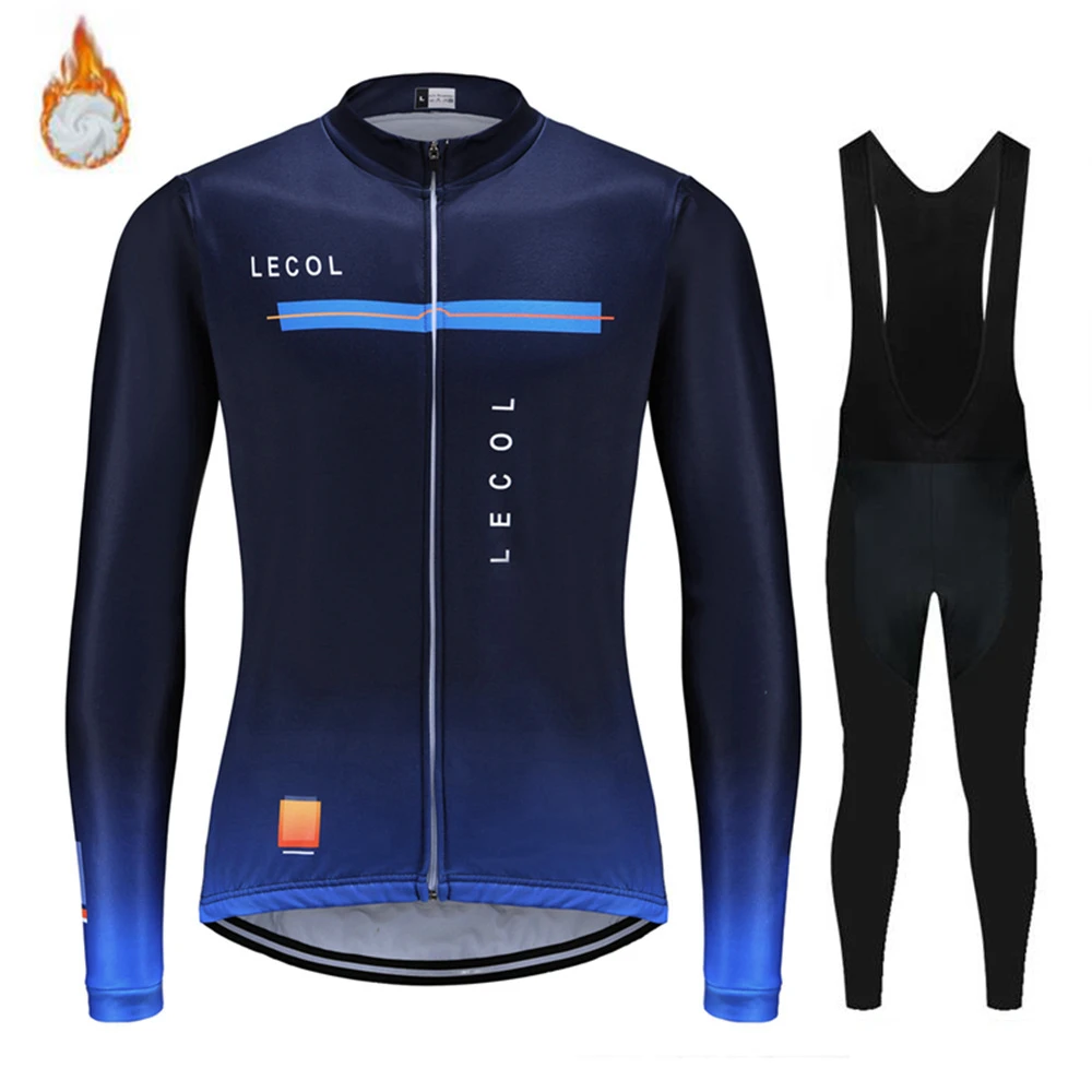 LECOL 2021 Pro Team Зимняя Теплая Флисовая одежда для велоспорта рубашка горного