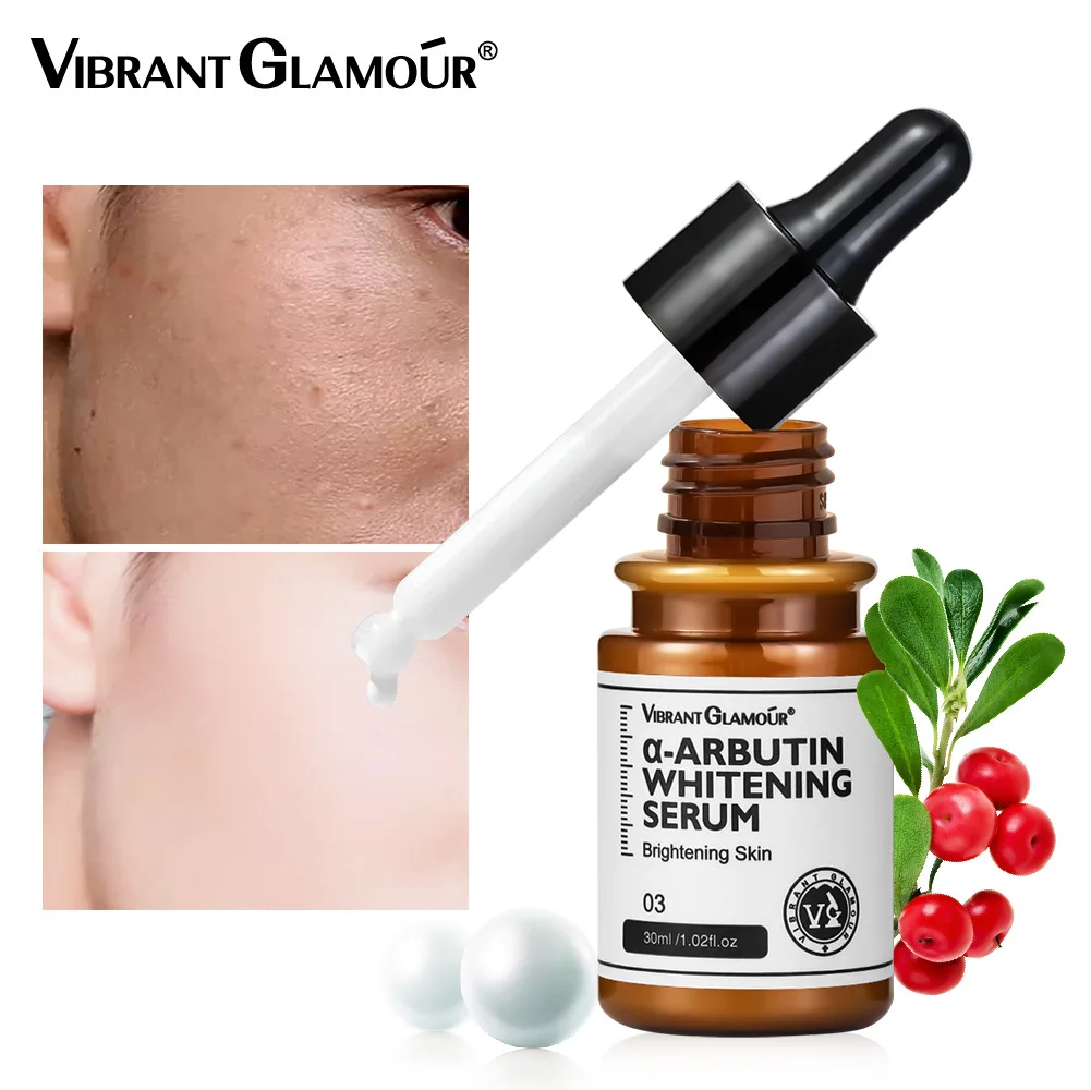

VIBRANT GLAMOUR Arbutin Whitening Serum Brighting Moisturizing Essence Reduce Dullness Spot and Acne Marks Face Care 30ml
