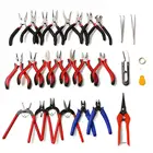 Набор инструментов и оборудования для изготовления ювелирных изделий, Нескользящие плоскогубцы с черной ручкой для сращивания и фиксации ювелирных изделий сделай сам