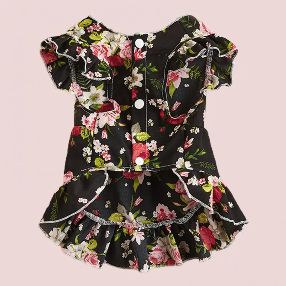 

Comfortable Soft Texture Flower Pattern Pet Cat Apparel Pet Supplies