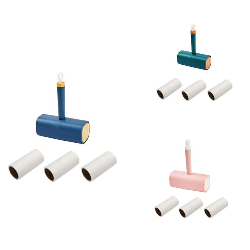 

Double-Sided Pet Hair Sticky Roller Brush with Cover for Dust Removal