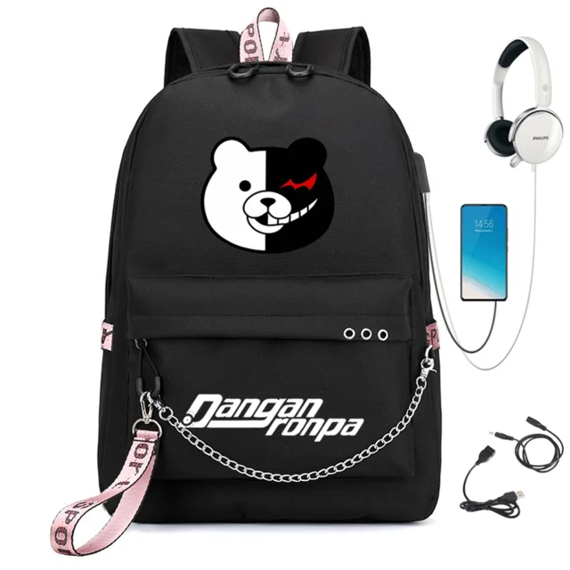 Популярный рюкзак Danganronpa школьный для книг водонепроницаемый ноутбука с