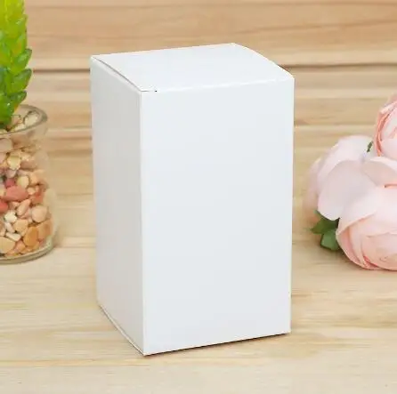 

50pcs 13 sizes Small cube packaging paper gift box white handmade soap packaging box cheap kraft wedding favour paper box