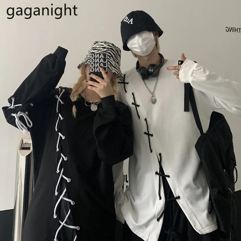 

Gaganight женский телефон, Новинка весна-осень 2021, тонкий Свободный Топ в Корейском стиле с длинными рукавами и прострочкой, уличная одежда