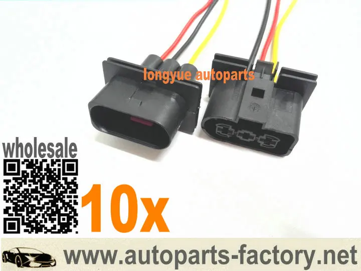 

Longyue 10pcs Fans Wiring Plug for VW Jetta Golf GTI MK4 Beetle Audi TT Mk1 / 8N Harness Pigtail