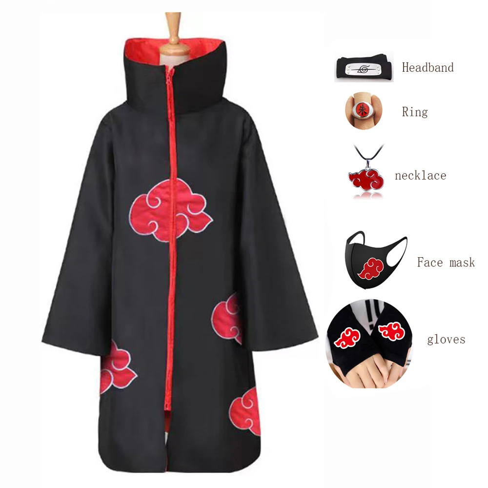 Akatsuki костюмы для косплея пальто мантия Deidara красная женская одежда Хэллоуина