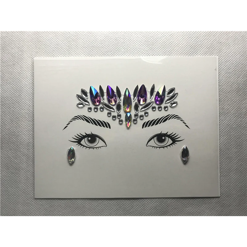 Временные блестящие тату-наклейки со стразами украшения для лица драгоценные