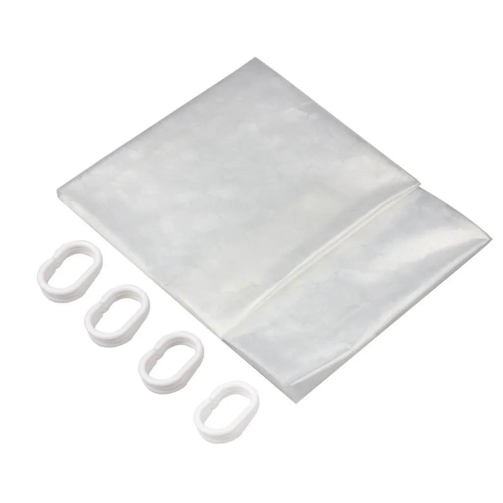 Занавеска для душа прозрачная водостойкая с s-образным экраном | Дом и сад