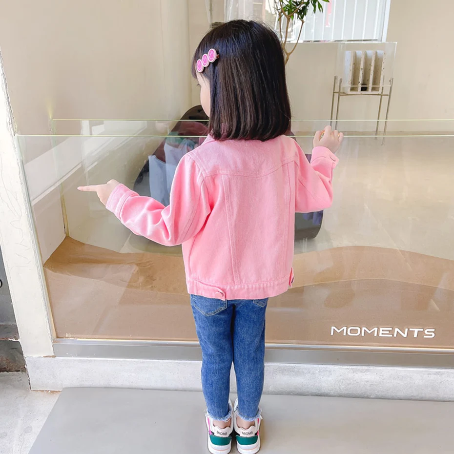 Куртка для девочек верхняя одежда однотонное пальто на весну и осень Детская