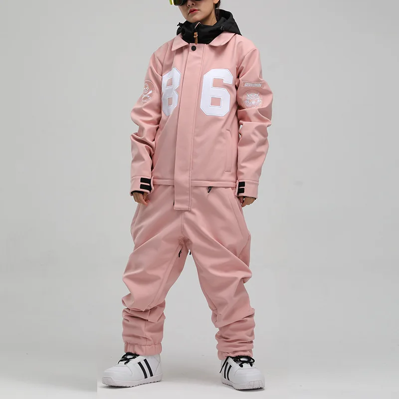 Модный женский и мужской зимний костюм для сноубординга водонепроницаемый