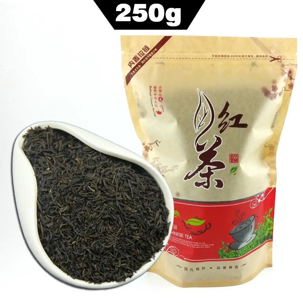 

2021 черный китайский чай Keemun, здоровая пища для снижения веса, чай Qimen, черный, 250 г, медовый, сладкий вкус, упаковка из крафт-бумаги