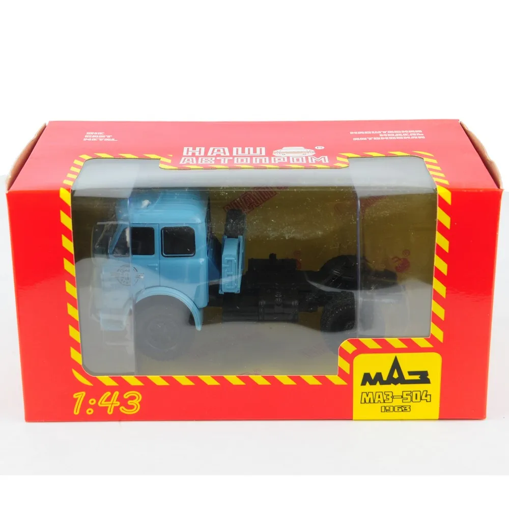 HAW ABTONPOM MA3 504 1963 синий грузовой автомобильный прицеп головка 1:43 весы классические