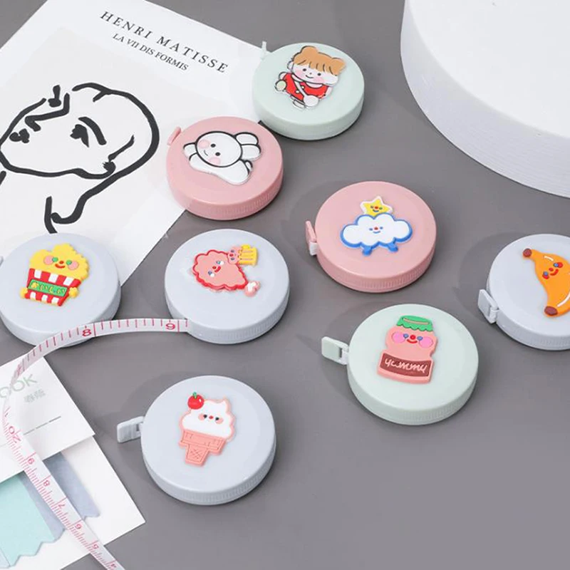 

1 шт. портативная Милая мультяшная Выдвижная рулетка измерительная линейка швейный инструмент