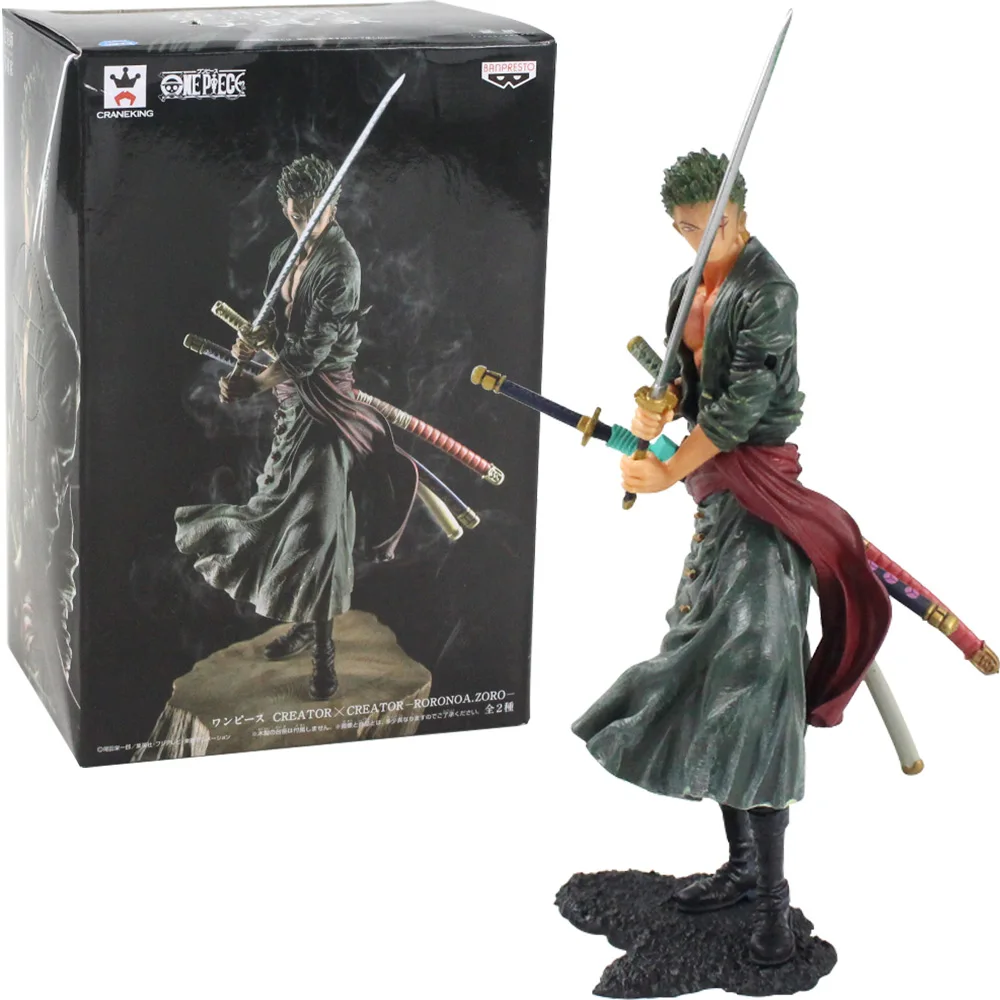 

20cm Japanese Anime One Piece Roronoa Zoro PVC Action Figure Toys With Sword Overbearing Collection Model Doll Gift Brinquedos